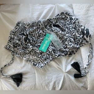 Tiare Hawaii Black and White Animal Print Swim Coverup